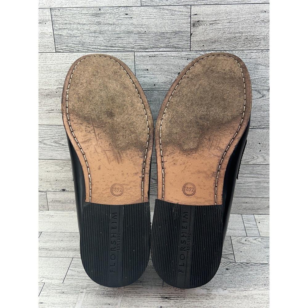 Florsheim Black Leather Tassel Loafers 3 times broader! - Picture 10 of 10